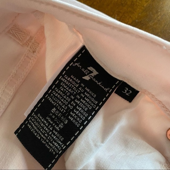 NWT 7FAM High Waist Ankle Super Skinny in Pink Sunrise - Picture 11 of 12